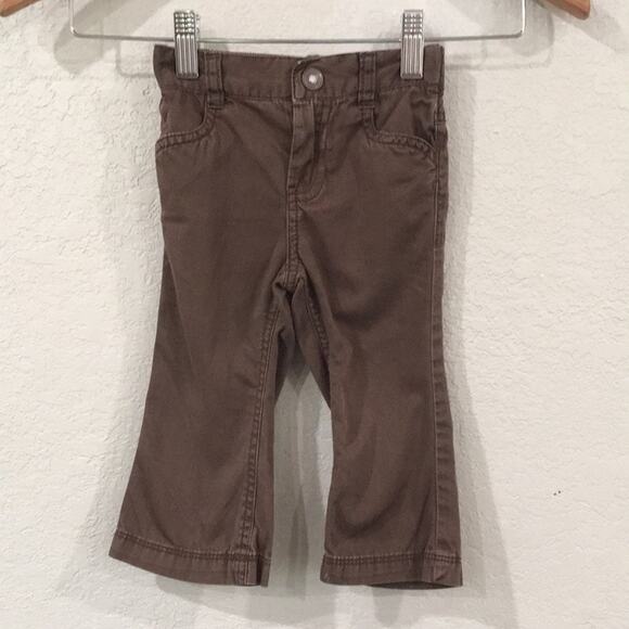 Cherokee Toddler Baby Girls Sz 18M‎ Brown Bootcut Pants 100% Cotton - Picture 1 of 6
